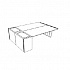 Двойной стол с боковым пьедесталом DK206BLIT на Office-mebel.ru 1