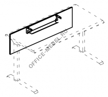 Экран стола с кабель-каналом А4 А 842 на Office-mebel.ru