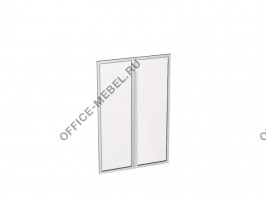 Двери стеклянные в алюминиевой рамке (2 шт.) S60.0 на Office-mebel.ru