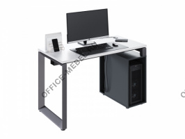 Стол с тумбой под ПК на П-обр. короткой опоре MDF146.0101.AN+MDF431.0164 на Office-mebel.ru