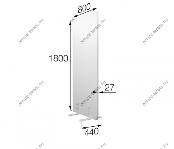 Перегородка без колес fx-80/180 на Office-mebel.ru