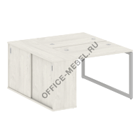Рабочая станция на О-образном м/к с опорным шкафом-купе 40БО.РС-СШК-1.1 Т на Office-mebel.ru