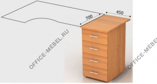 Тумба приставная ТМ 06 + Топ ТМ 03 на Office-mebel.ru