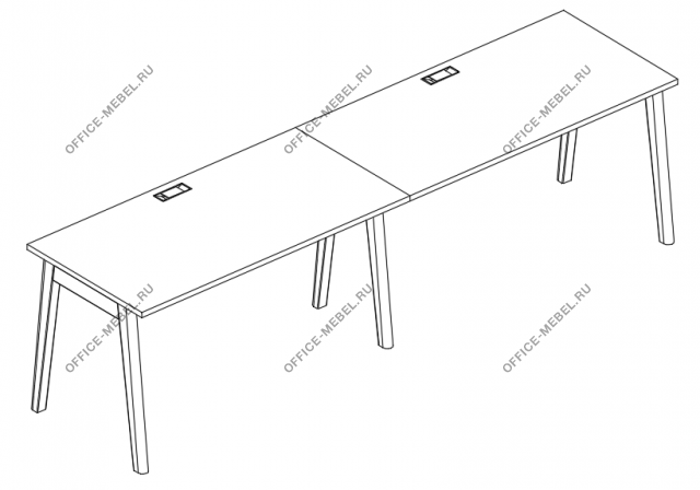 Рабочая станция (2х120) АЛ 9014-2 на Office-mebel.ru