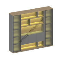 Шкаф комбинированный с подсветкой ИН 333 ГР на Office-mebel.ru