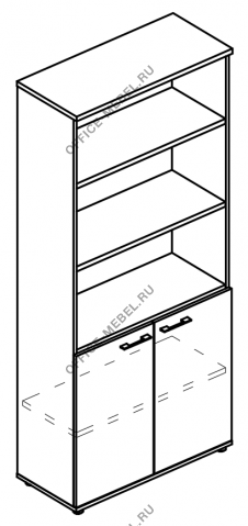 Шкаф для документов полузакрытый (топ ДСП) МР 9471 на Office-mebel.ru