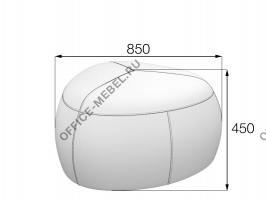 Пуф треугольный диаметр 950мм СТ-95 на Office-mebel.ru