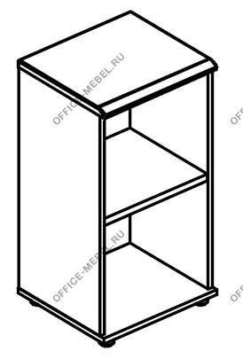 Стеллаж низкий узкий (топ МДФ) МР 9352 на Office-mebel.ru