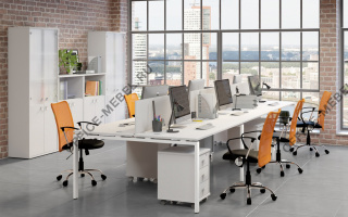 Metal system style - Офисная мебель для персонала светлого декора светлого декора на Office-mebel.ru