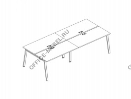 Рабочая станция на металлокаркасе TRE (4х1200) А4 Б3 170-2 БП на Office-mebel.ru