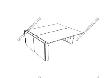 Двойной стол с боковым пьедесталом DK166BT на Office-mebel.ru