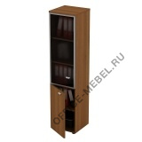 Шкаф для документов узкий со стеклянной дверью в рамке левый 786 на Office-mebel.ru