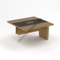 Секция стола для переговоров с кожаной вставкой ПМ 128 ЭА на Office-mebel.ru