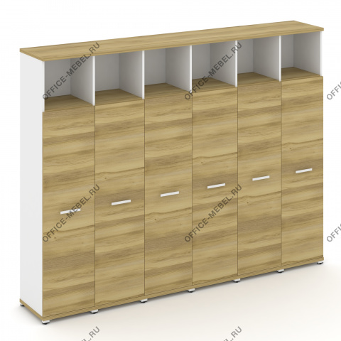 Шкаф шесть узких секций, 5 ниш (6 фасадов ЛДСП, 4 ниши) CN.STU-566 на Office-mebel.ru