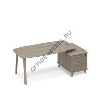 Стол на тумбе малой (тип 2) WOOD для руководителя ТМ В2 113 на Office-mebel.ru