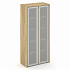 Шкаф высокий широкий (2 высоких фасада стекло сатин в раме) COR.ST-1.10R на Office-mebel.ru 1