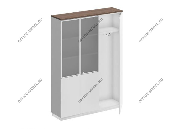 Шкаф комбинированный (документы со стеклом - одежда узкий) СИ 310 на Office-mebel.ru