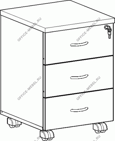 Тумба мобильная ПК-ССМ-ТММ43Х47УД/П-В1-179 на Office-mebel.ru