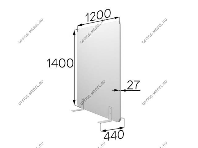 Перегородка без колес fx-120/140 на Office-mebel.ru