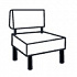 Мягкая мебель для офиса Прямой одноместный модуль 1 на Office-mebel.ru 1