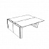 Двойной стол с боковым пьедесталом DK206BT на Office-mebel.ru 1