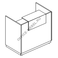 Стойка ресепшен прямая  30* А4 9834 на Office-mebel.ru