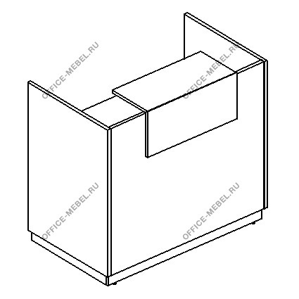 Стойка ресепшен прямая  30* А4 9834 на Office-mebel.ru