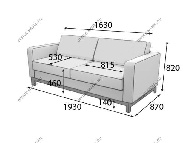Мягкая мебель для офиса Диван Ru3 на Office-mebel.ru