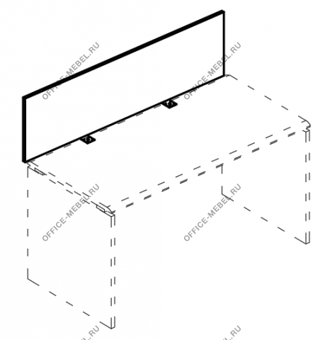 Экран настольный фронтальный ДСП для стола МР Б 817 на Office-mebel.ru