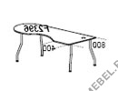 Стол рабочий интерактивный (левый, боковой брифинг, изогнутые металлические ноги) Fansy F2396 на Office-mebel.ru