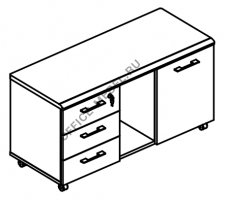 Тумба для оргтехники (топ МДФ) МР 262 на Office-mebel.ru