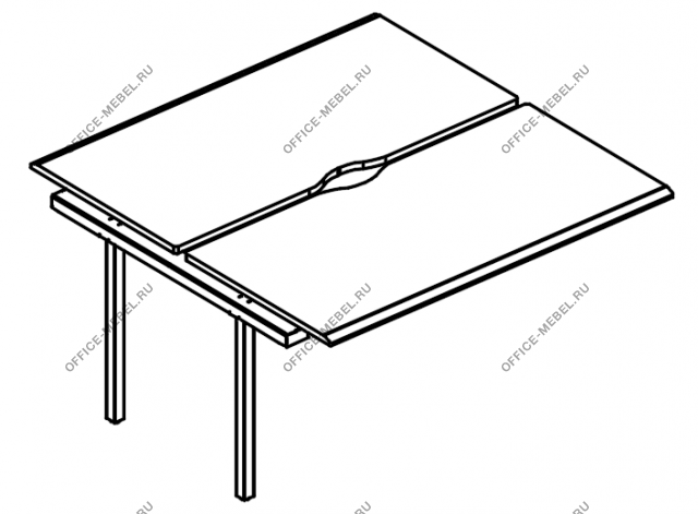 Секция станции (2х120) на каркасе МТ 1 скос МР Б1 173.02-1 на Office-mebel.ru