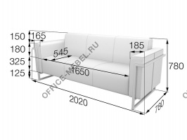 Диван трехместный Dk3 на Office-mebel.ru