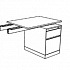 Обратный стол с балкой для электрификации с 1 выдвижным ящиком PA1126B2 на Office-mebel.ru 1