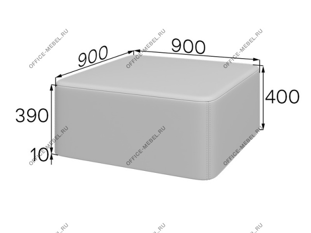 Мягкая мебель для офиса Пуф на регулируемой опоре БК-909040 на Office-mebel.ru