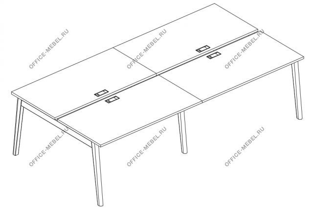 Рабочая станция (4х120) АЛ 9174-2 на Office-mebel.ru
