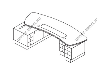 Стол левый/правый PVFALCON SX/PVFALCON DX на Office-mebel.ru