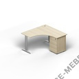 Стол (1 громмет) на опорной тумбе (4 ящика) EDG1414 на Office-mebel.ru