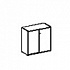 Шкаф с раздвижными дверьми B2C80SL на Office-mebel.ru 1