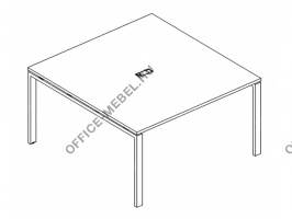 Стол для переговоров на металлокаркасе UNO А4 Б1 132 БП на Office-mebel.ru