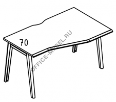 Стол Техно каркасе МТ (1 скос) правый МР Б1Б 064.02 на Office-mebel.ru