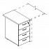 Тумба приставная 4-х ящичная с замком А4 9221  на Office-mebel.ru 1