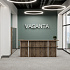 Дверь стеклянная тонированная в алюминиевом профиле V-014 на Office-mebel.ru 2