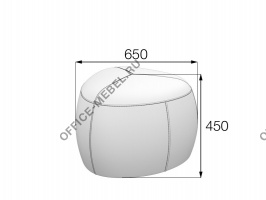 Пуф треугольный диаметр 700мм СТ-70 на Office-mebel.ru