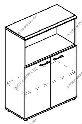 Шкаф средний полузакрытый (топ ДСП) МР 9463 на Office-mebel.ru