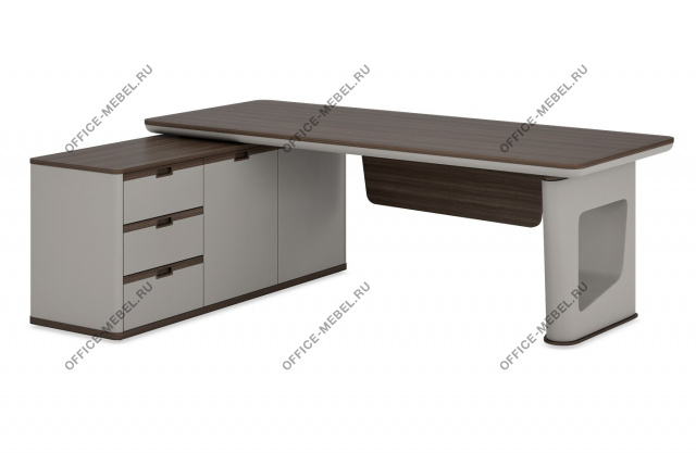 Cтол письменный с боковой тумбой (левый) Cus2216L на Office-mebel.ru