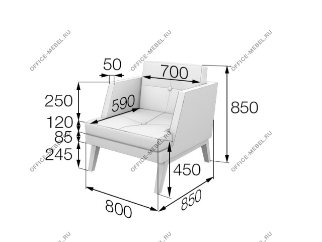 Мягкая мебель для офиса Кресло Bev1-2 на Office-mebel.ru