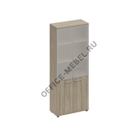 Шкаф для документов со стеклянными дверьми в алюминиевой рамке А1 9380 БП на Office-mebel.ru