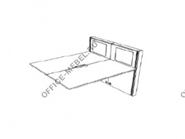 Двойная приставка с боковым пьедесталом DK166BAT на Office-mebel.ru