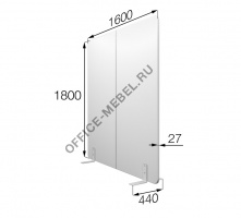 Перегородка без колес fx-160/180 на Office-mebel.ru